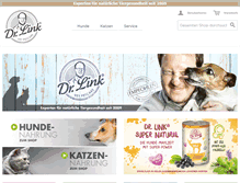 Tablet Screenshot of dr-link-tiernahrung.de